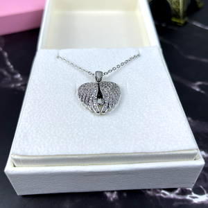 Personalized Memorial Gifts For Heaven Couple Angel Wings Necklace 02acxx140225 - Necklace - GoDuckee