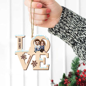 Love, Gift For Couple, Personalized Ornament, Couple Ornament, Christmas Gift - Ornament - GoDuckee