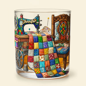The Quilter's Sanctuary Drinking Glass - Personalized Gifts For Sewing Lovers 04ohti080626