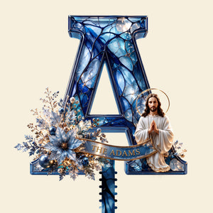Jesus Lover Alphabet Christmas Tree Topper - Personalized Gifts For Christian Family 04pati200826