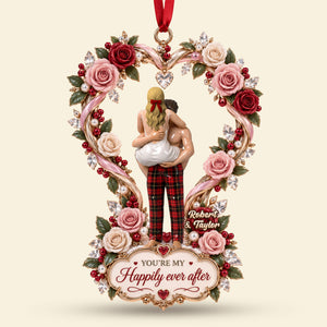 Affectionate Love Rose Ornament - Personalized Gifts For Couple 01qhti170926