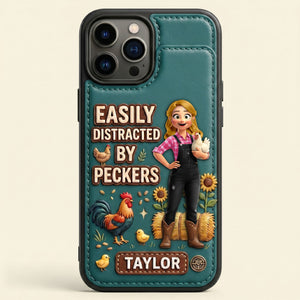 Farm Chicken Girl Leather Flip Wallet Phone Case Personalized Gifts For Girl 05NATI010626