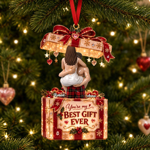 Romantic Best Gift Ever Ornament - Personalized Christmas Gifts For Couple 05qhti160926 - Ornament - GoDuckee