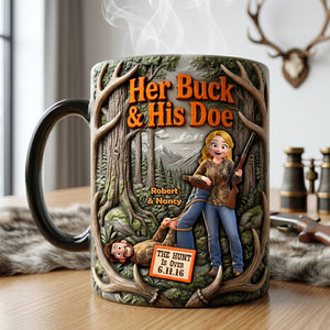 Hunting Couple Magic Mug - Personalized Gifts For Couple 03huti020626 - Coffee Mug - GoDuckee