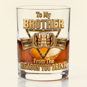 Black Brothers Round Glass - Personalized Gifts For Brothers 01huti060626 - Glass - GoDuckee
