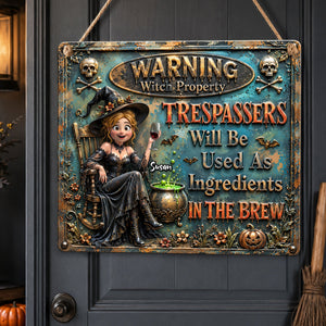 Witch's Property Acrylic Sign - Personalized Gifts For Witch Lovers 03QHTI210726
