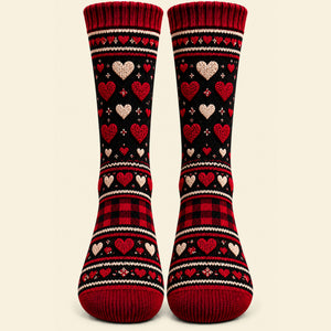 It's Time To Get Naughty Socks - Personalized Christmas Gifts For Couples 03OHTI290926 - Socks - GoDuckee