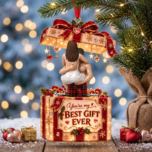 Romantic Best Gift Ever Ornament - Personalized Christmas Gifts For Couple 05qhti160926 - Ornament - GoDuckee