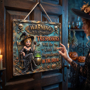 Witch's Property Acrylic Sign - Personalized Gifts For Witch Lovers 03QHTI210726