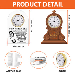 (Printway) Mẫu - Personalized Acrylic Desk Clock Plaque (1 side - 8x8in) - Shaped Plaques - GoDuckee