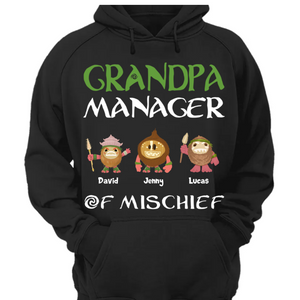 Grandpa Manager Of Mischief Shirt, Personalized Shirt, Gifts For Grandpa, Mischief Family Shirts, Funny Family Shirt, Creative Family Outfit - Shirts - GoDuckee