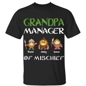 Grandpa Manager Of Mischief Shirt, Personalized Shirt, Gifts For Grandpa, Mischief Family Shirts, Funny Family Shirt, Creative Family Outfit - Shirts - GoDuckee