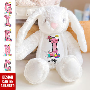 Personalized Gift For Easter Day Alphabet Stuffed Bunny 04XQMH130325 - Bunny - GoDuckee