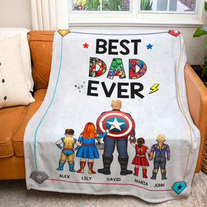 Best Dad Ever, Family Blanket, Personalized Blanket, Father's Day 04QHHN260423TM - Blanket - GoDuckee