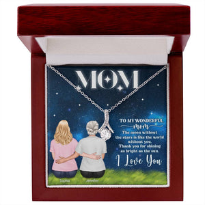 Mom Thank You For Shining As Bright As The Sun- Personalized Alluring Beauty Necklace-Gift For Mom- Mom Alluring Beauty Necklace - Jewelry - GoDuckee