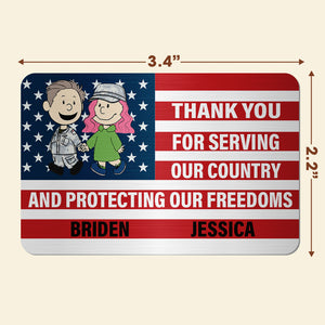 Personalized Gifts For Veteran Couples Aluminum Wallet Card 04TOLU110125HG - Wallet Card - GoDuckee