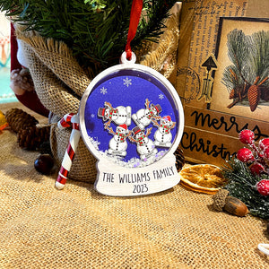 Family-Personalized 5 Layered Christmas Shaker Ornament- Gift For Family- Christmas Gift - Ornament - GoDuckee