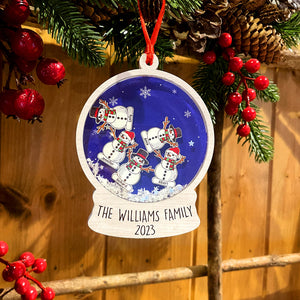 Family-Personalized 5 Layered Christmas Shaker Ornament- Gift For Family- Christmas Gift - Ornament - GoDuckee