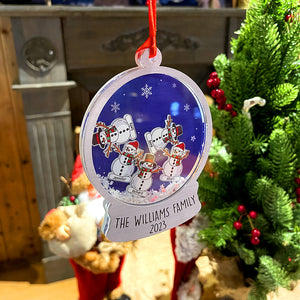 Family-Personalized 5 Layered Christmas Shaker Ornament- Gift For Family- Christmas Gift - Ornament - GoDuckee