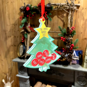 Christmas Tree- 5 Layered Christmas Shaker Ornament-Gift For Family- Christmas Gift - Ornament - GoDuckee