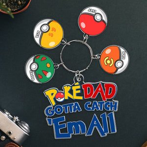 Personalized Gifts For Mom Keychain Gotta Catch 'Em All 06OHPU020424 - Keychains - GoDuckee