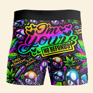Personalized Gifts For Him Men's Boxers, Weed And Super Mushroom 01TGLU060125 - Boxer Briefs - GoDuckee