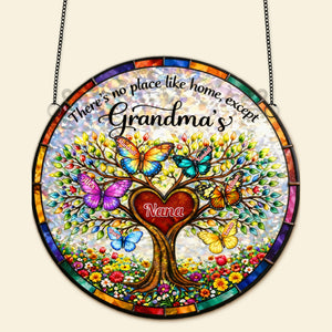 Butterfly Family Tree Suncatcher Ornament - Personalized Gifts For Grandma 06tymg040326 - Ornament - GoDuckee