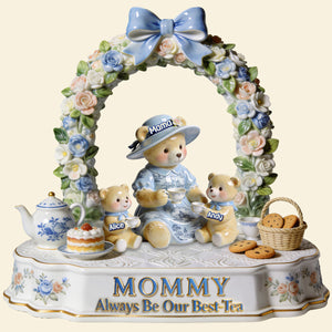 Bear Mom Toile de Jouy Acrylic Plaque - Personalized Gifts For Mother's Day Plaque 02PGMG180326 - Shaped Plaques - GoDuckee
