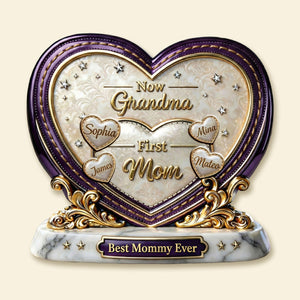 First Mom Now Grandma Acrylic Plaque - Personalized Gifts For Grandma and Mom 01tymg040326 - Shaped Plaques - GoDuckee