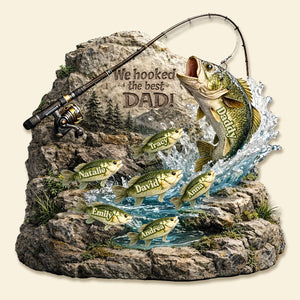 We Hooked The Best Daddy Acrylic Plaque - Personalized Gifts For Dad 02TOMG270226 - Shaped Plaques - GoDuckee