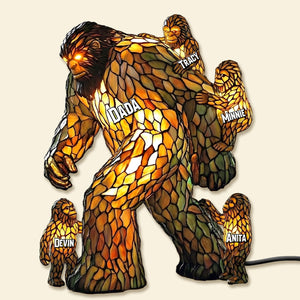 Papa Bigfoot Acrylic Light Box - Personalized Gifts For Dad 01NAMG270226 - Light Box - GoDuckee