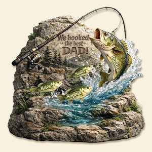 We Hooked The Best Daddy Acrylic Plaque - Personalized Gifts For Dad 02TOMG270226 - Shaped Plaques - GoDuckee