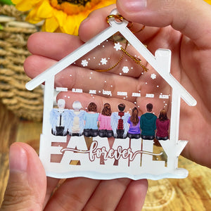 Family Forever Personalized Heaven Ornament, Christmas Tree Decor - Ornament - GoDuckee