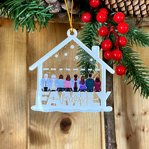 Family Forever Personalized Heaven Ornament, Christmas Tree Decor - Ornament - GoDuckee