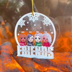 Friends I'll Be There For You, Personalized Acrylic Ornament - Ornament - GoDuckee