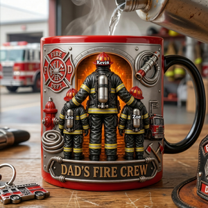 Firefighter Dad Magic Mug - Personalized Gifts For Dads 04tyta050526 - Coffee Mug - GoDuckee