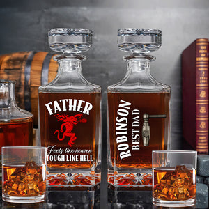 Drinking Loving Dad Whiskey Bottle - Personalized Gifts For Dad 04qhqn020425 - Whiskey Bottle - GoDuckee