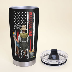 Reel Cool Dad Personalized Tumbler, Gift For Fishing Dad, Father's Day Gift - Tumbler Cup - GoDuckee