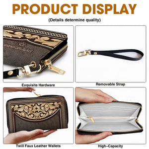 Personalized Gifts For Mom Twill Faux Leather Wallet Best Mommy Ever 05KAQN110325PA-Homacus