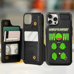 Personalized Gift For Weed Mom Leather Flip Wallet Phone Case 01TOLU270225 - Phone Case - GoDuckee