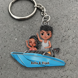 Personalized Gifts For Friends Keychain Wake Boat Friends 03QHHU120325HH - Keychains - GoDuckee