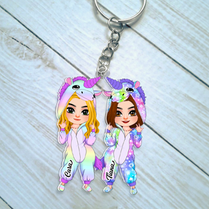Personalized Gifts For Besties Keychain Unicorn Girls 01QHHU191224HH - Keychains - GoDuckee