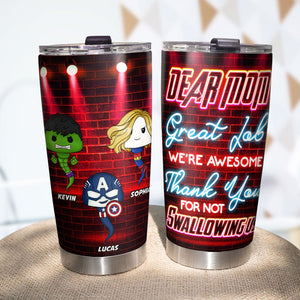 Personalized Gifts For Mother Tumbler Dear Mom Great Job 05OHTI290324HA - Tumbler Cups - GoDuckee