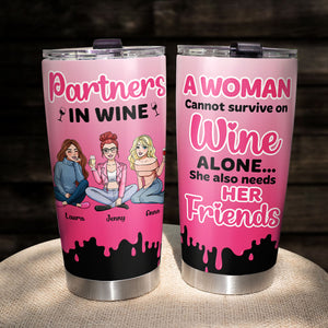 Personalized Gifts For Friends Tumbler Partners in Wine 01TOTI020224HH - Tumbler Cups - GoDuckee