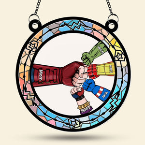 Personalized Gifts For Mom Suncatcher Ornament Superhero Hands 01ohti180225 - Ornament - GoDuckee