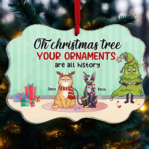 Your Ornaments Are All History- Medallion Acrylic Ornament- Gift For Cat Lover- Christmas Gift- Cat Lover Ornament - Ornament - GoDuckee