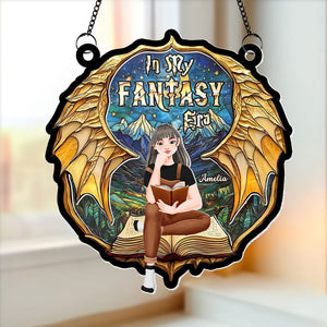 Personalized Gifts For Book Lover Suncatcher Ornament Fantasy Book 011xqti060125pa - Ornament - GoDuckee