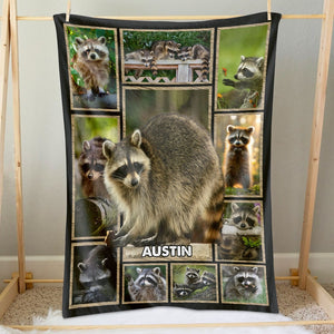 Personalize Gifts For Raccoon Lover Blanket 031qhti030125 - Blanket - GoDuckee