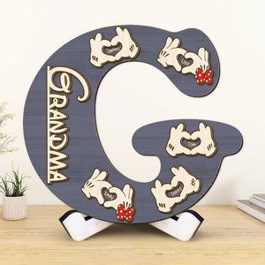 Personalized Gifts For Grandma & Mom Wood Sign Initial Letter 03QHTI220224 - Wood Signs - GoDuckee