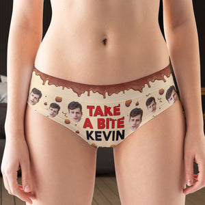 Custom Photo Gifts Womens Briefs Take A Bite - Boxers & Briefs - GoDuckee